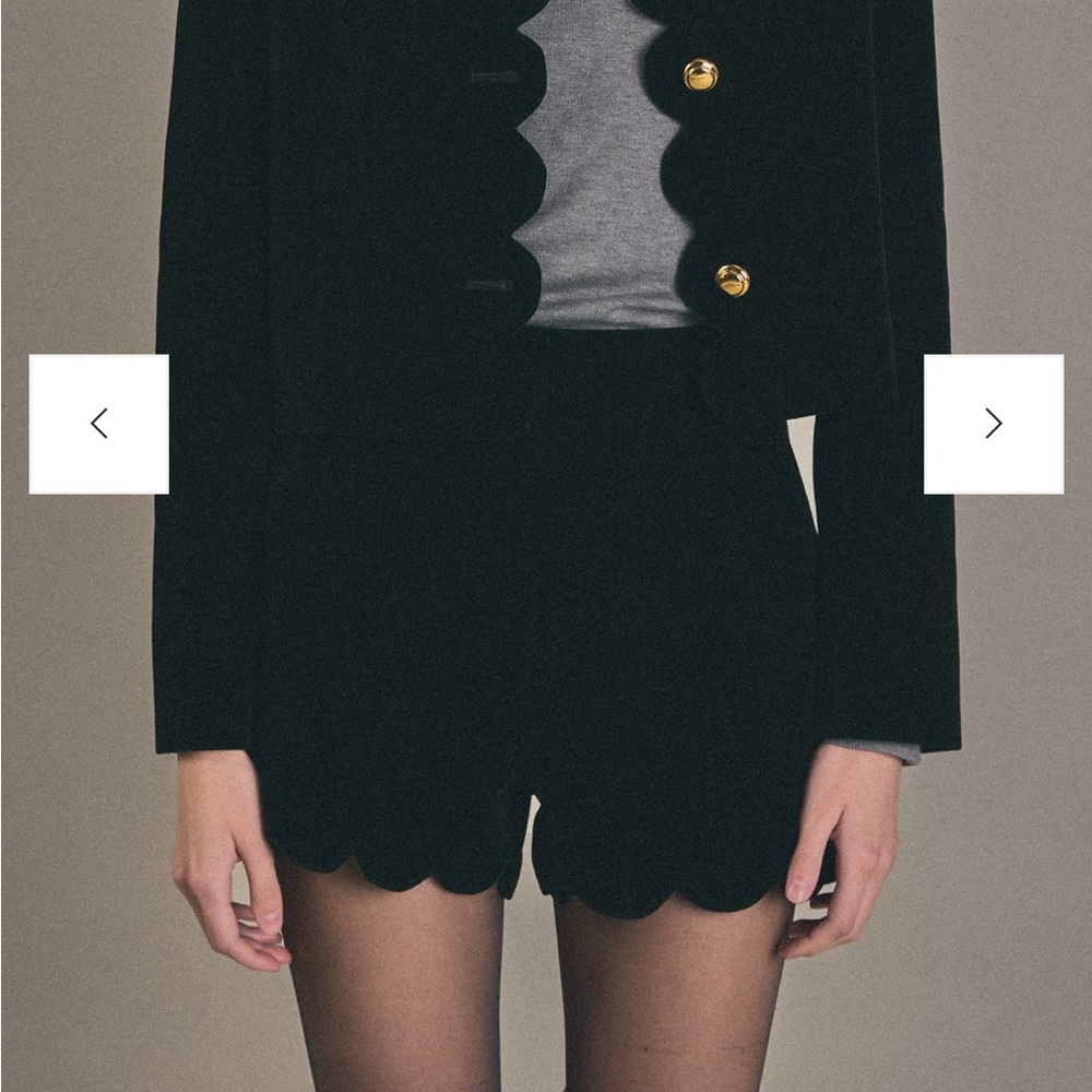 NWT English Factory Scalloped Velvet Shorts
